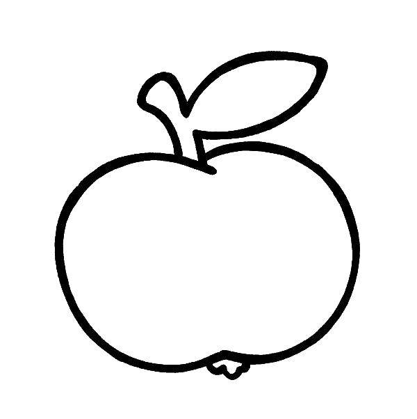 Название: Раскраска Яблоко. Категория: фрукты. Теги: фрукты, яблоко.