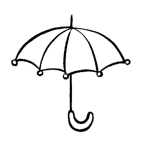 Coloring Umbrella. Category rain. Tags:  rain, umbrella.