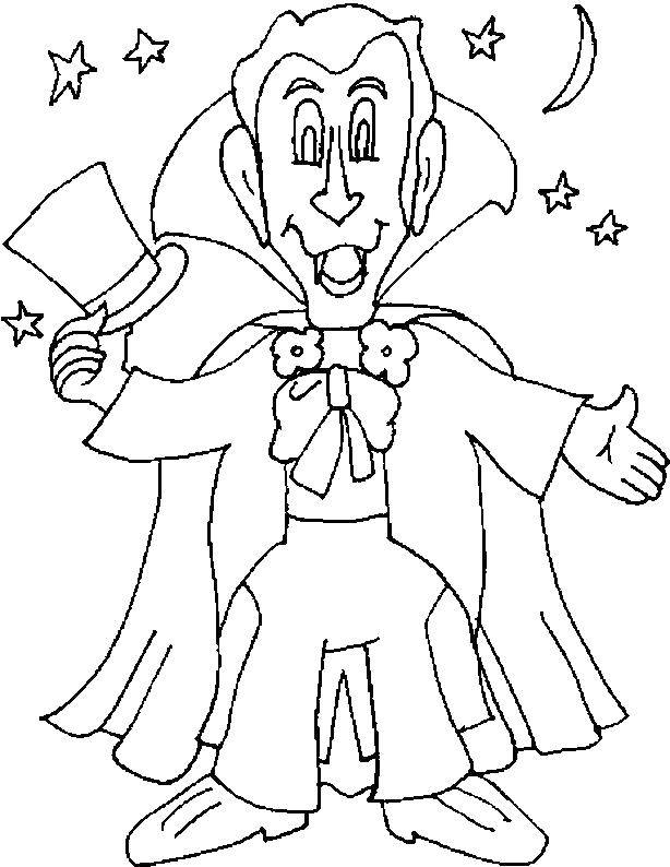 Coloring Dracula. Category Halloween. Tags:  Dracula.