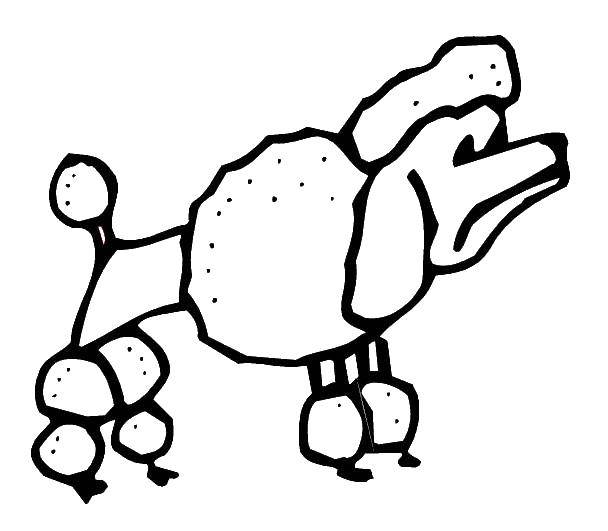 Coloring Poodle. Category dogs. Tags:  Dogs, Poodle.