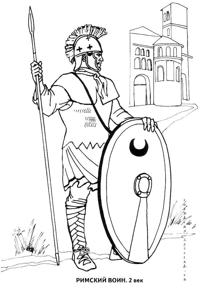 Coloring Triariy. Category peoples of the world. Tags:  the peoples, Rome, warrior.