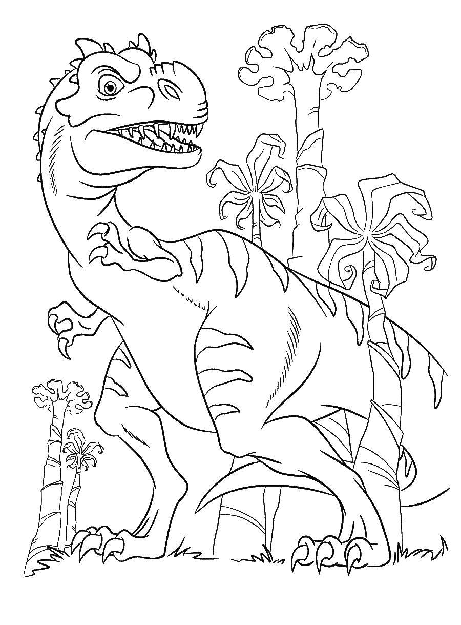 Розмальовки  Тиранозавр рекс. Завантажити розмальовку Рекс, динозавр.  Роздрукувати ,динозавр,