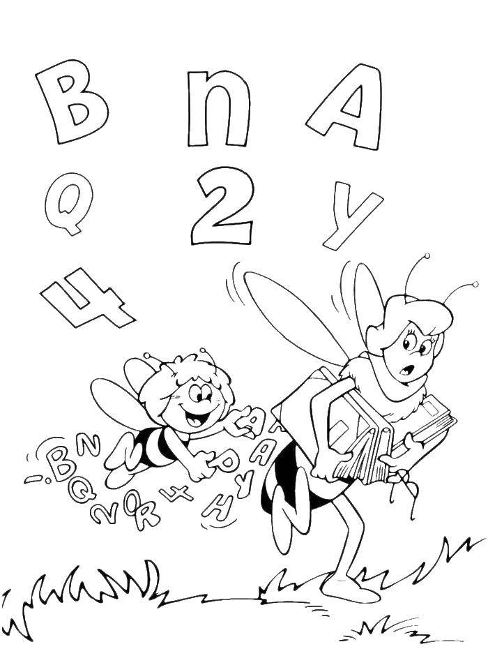 Coloring Bees. Category Honey. Tags:  bees, honey.