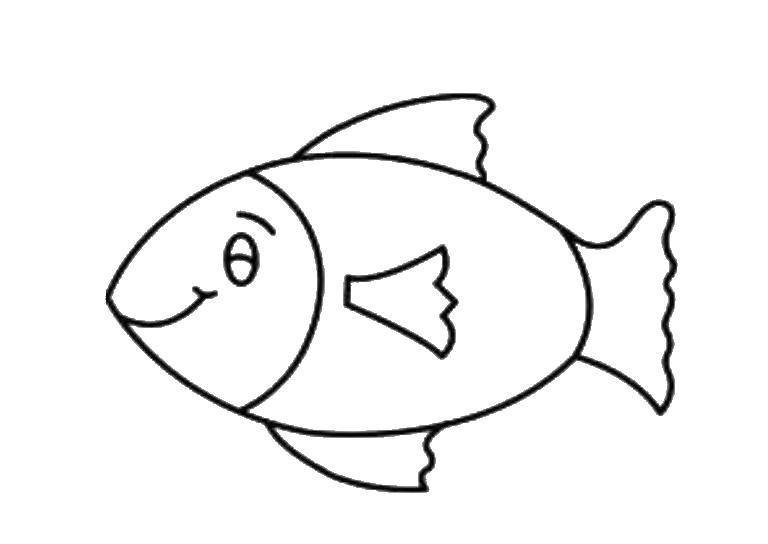 Название: Раскраска Контур рыбки. Категория: Контуры рыбы для вырезания. Теги: контуры, рыбка.