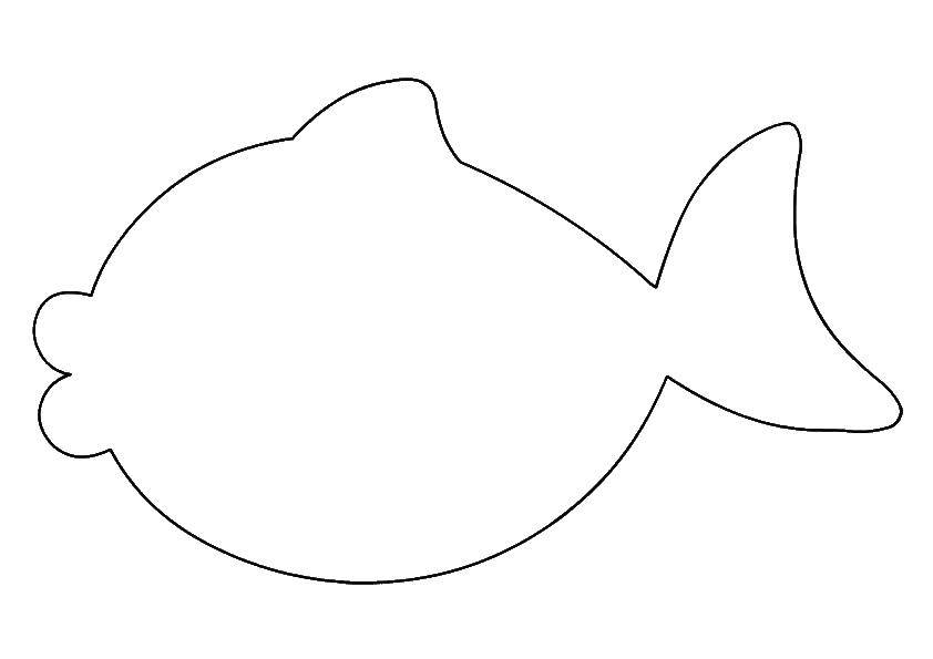 Название: Раскраска Контур рыбки. Категория: Контуры рыбы для вырезания. Теги: рыба, контур.