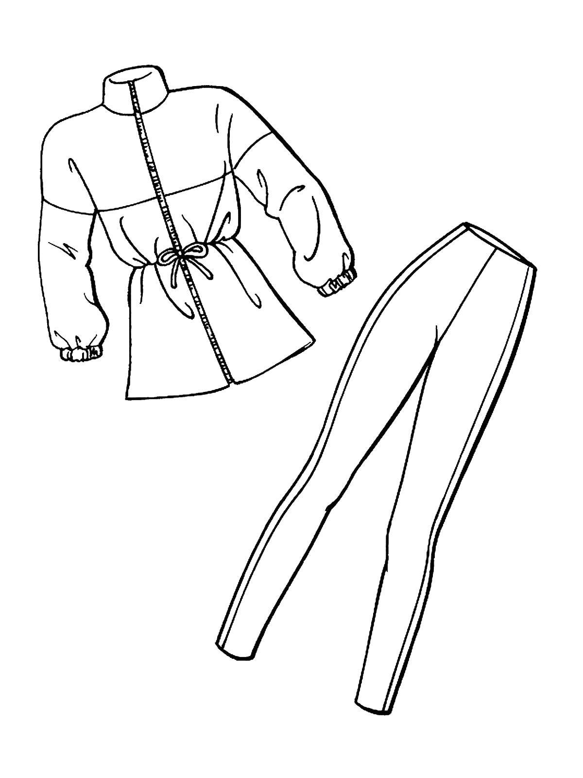 Coloring Kurta and pants. Category Clothing. Tags:  Jacket, pants.