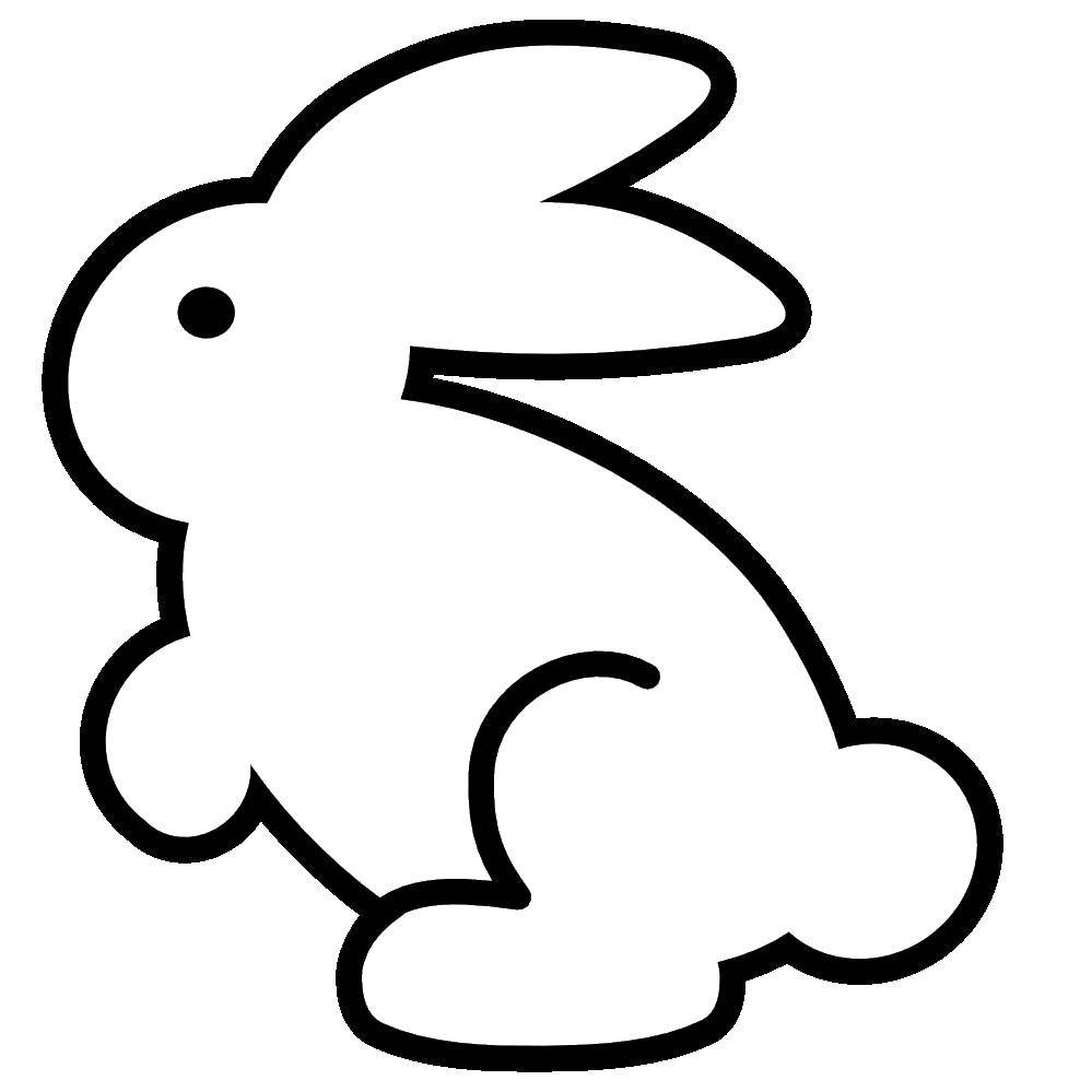 Название: Раскраска Контур зайца. Категория: Контур зайца для вырезания. Теги: контур, заяц. для вырезания.