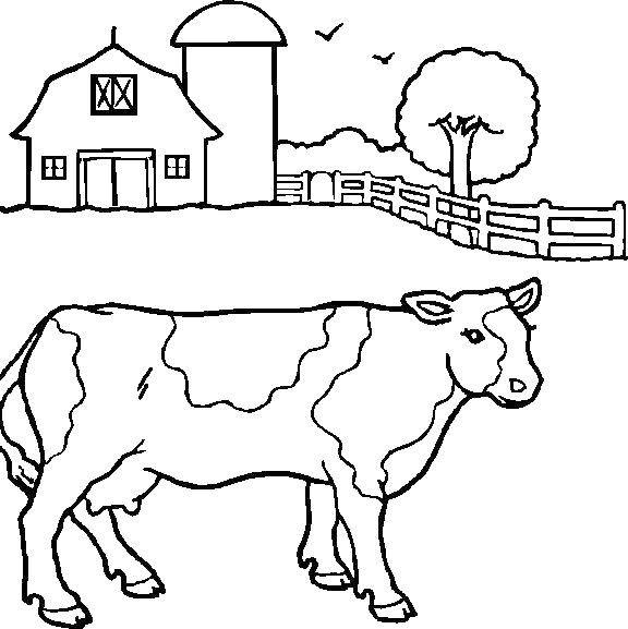 Название: Раскраска Корова. Категория: Животные. Теги: корова, животные.