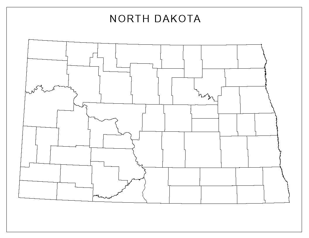Название: Раскраска Северная дакота. Категория: Карты. Теги: карты, Северная Дакота.