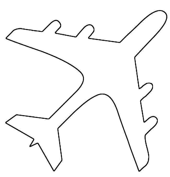 Coloring The plane. Category the contour of the aircraft. Tags:  plane.