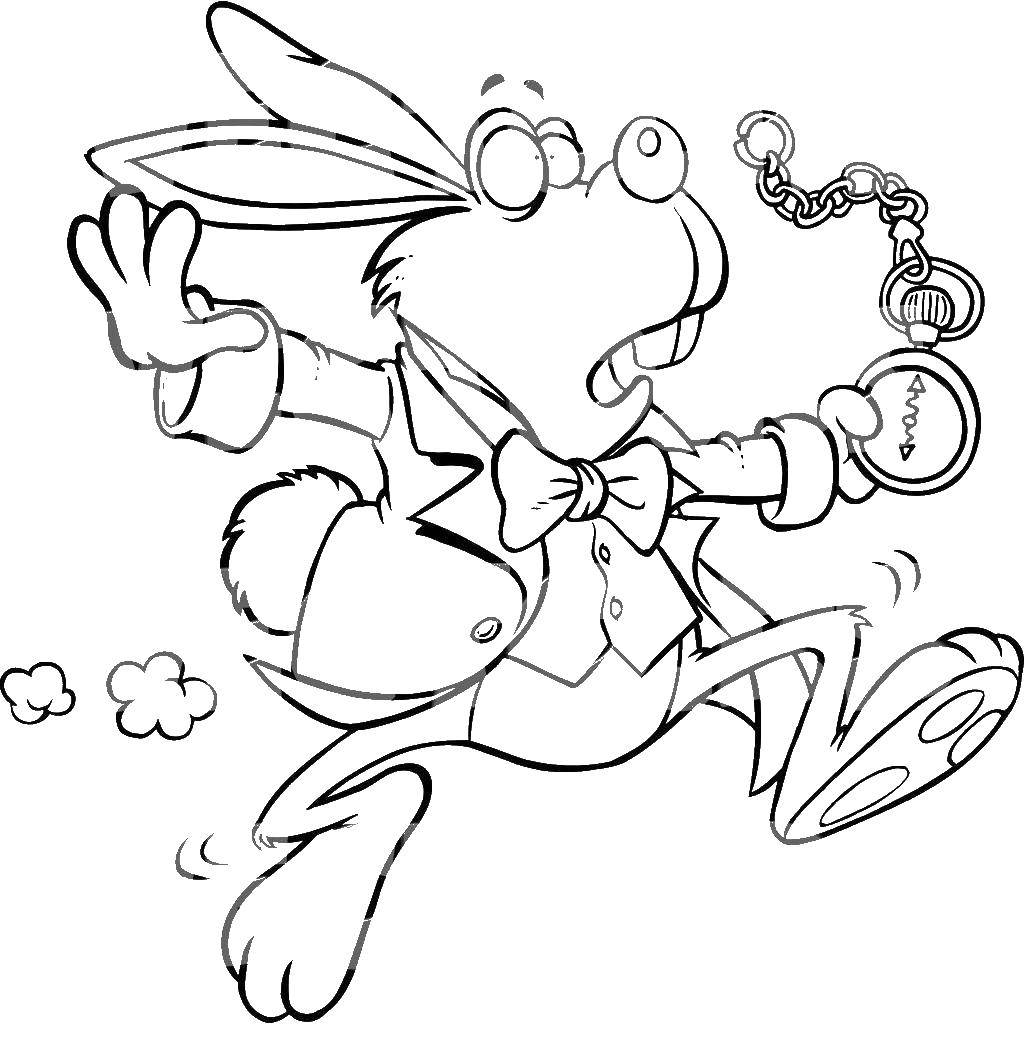Coloring Hare. Category Animals. Tags:  hare, rabbit, animals.