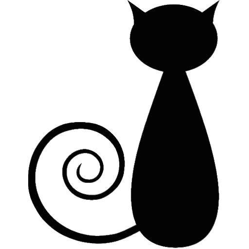 Название: Раскраска Контур кошечки. Категория: Контур кошки для вырезания. Теги: контур, кошка.