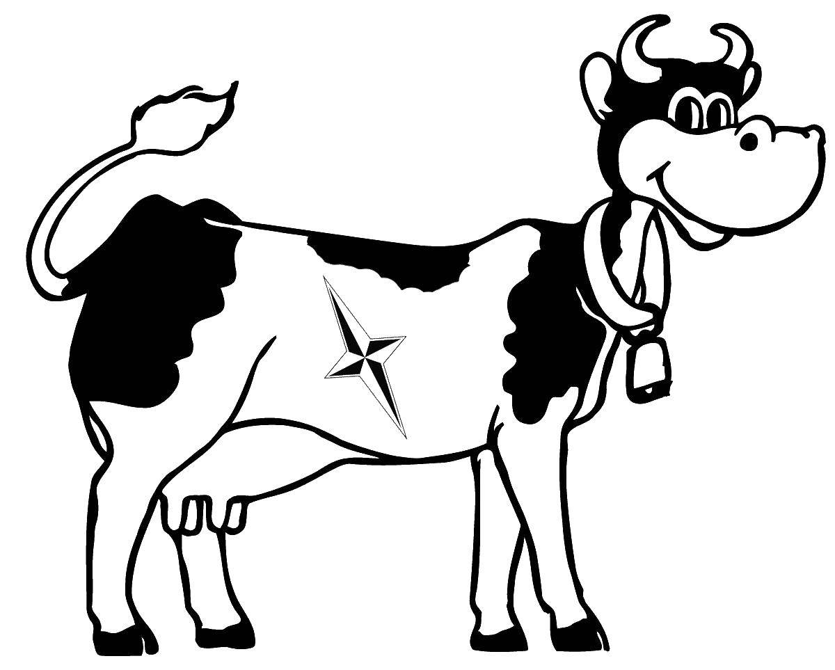 Название: Раскраска Коровка. Категория: Животные. Теги: Корова, животные.