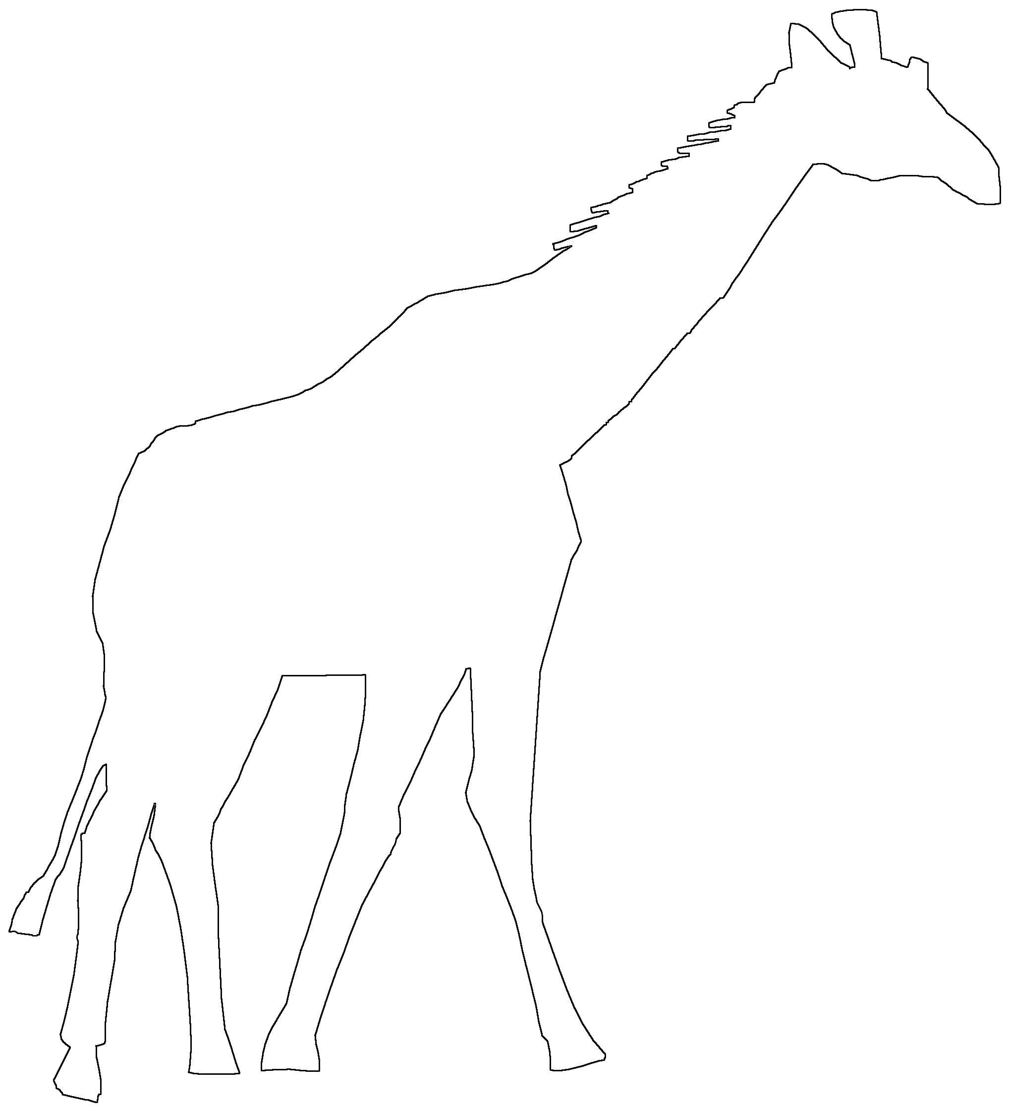 Опис: розмальовки  Жирафик. Категорія: Контур жирафа для вирізання. Теги:  Тварини, жираф.