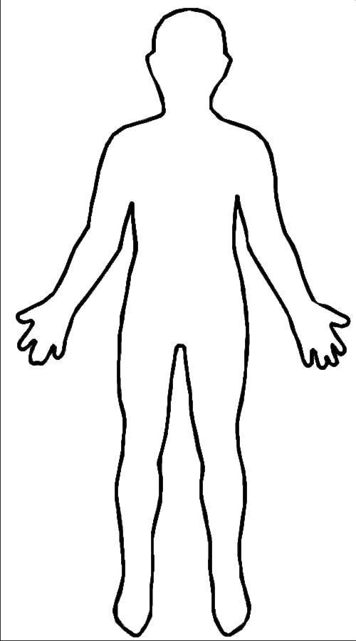 Название: Раскраска Контур человека. Категория: Контуры человека для вырезания. Теги: Контур.