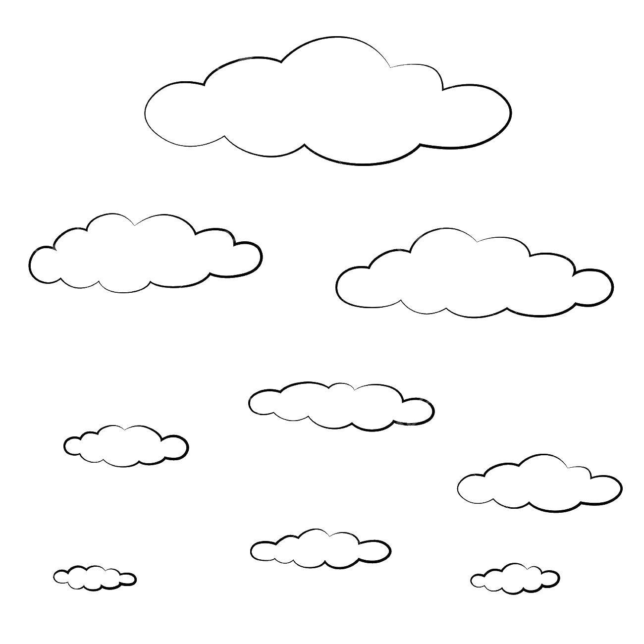 Название: Раскраска Облака. Категория: облака. Теги: облако, небо.