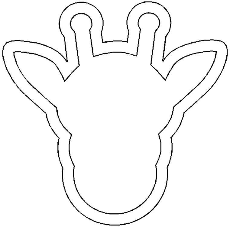 Coloring Giraffe. Category The outline of a giraffe for cutting. Tags:  Animals, giraffe.