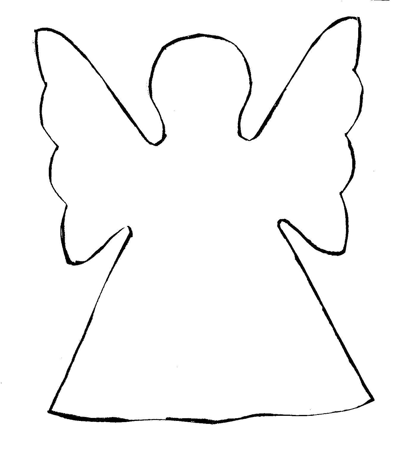 Coloring Angel. Category The contours of the angel to clip. Tags:  Angel .