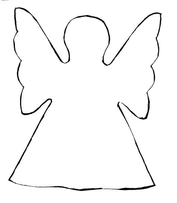 Coloring Angel. Category The contours of the angel to clip. Tags:  Angel .