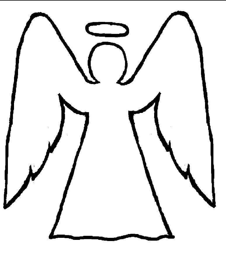 Coloring Angel with halo. Category The contours of the angel to clip. Tags:  Angel .
