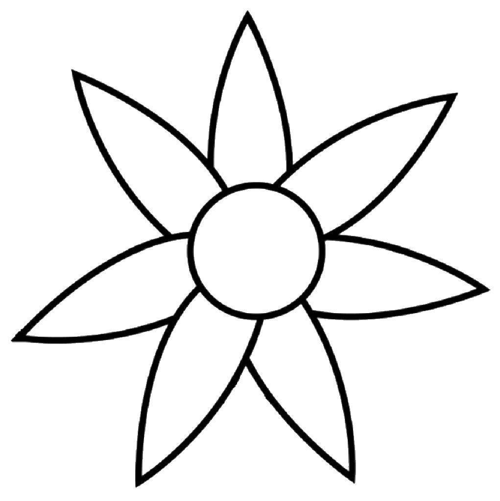 Coloring Flower. Category The contours of the flower to cut. Tags:  Flowers.