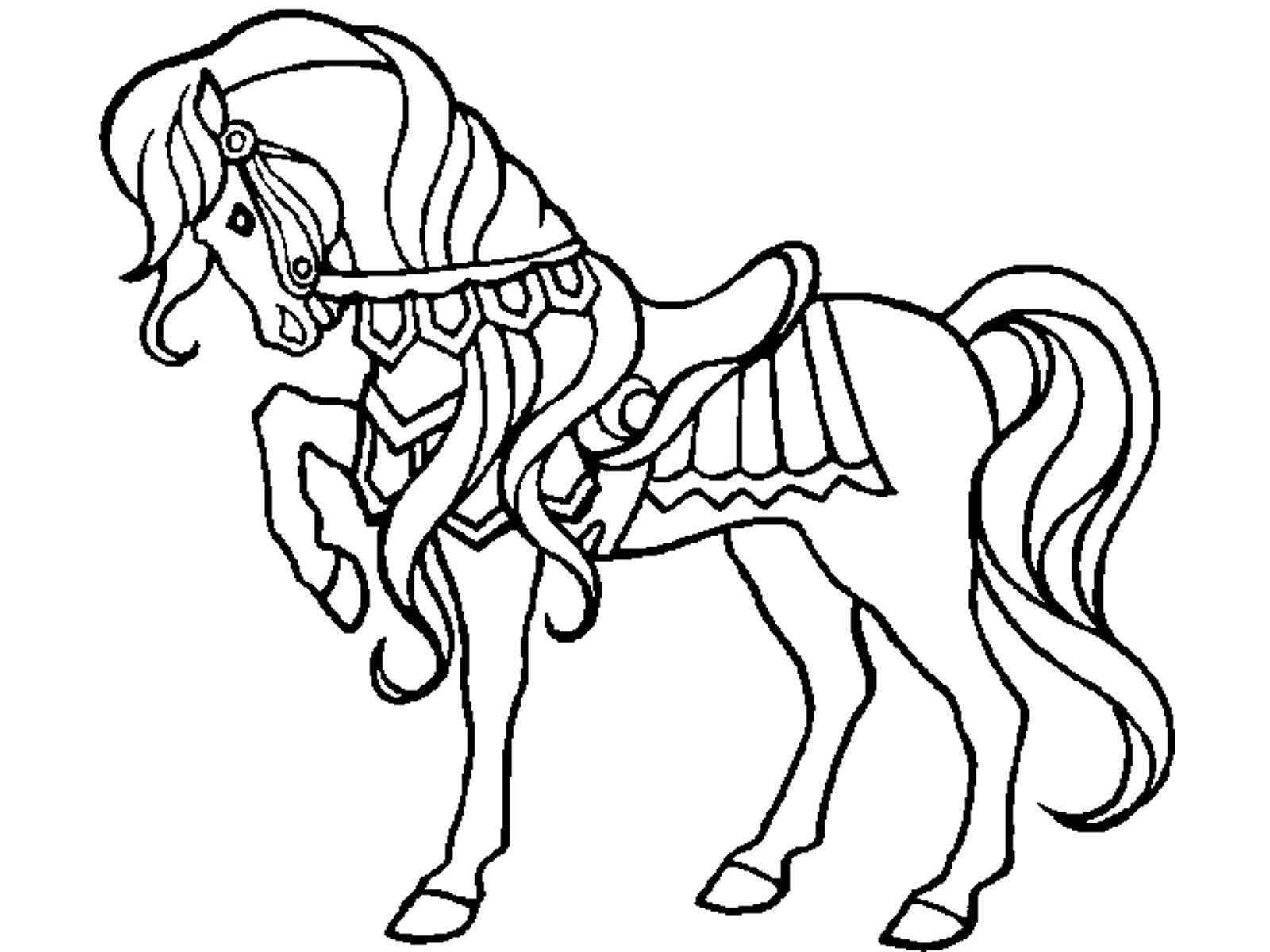 Название: Раскраска Лошадь с седлом. Категория: домашние животные. Теги: лашадь, седло.