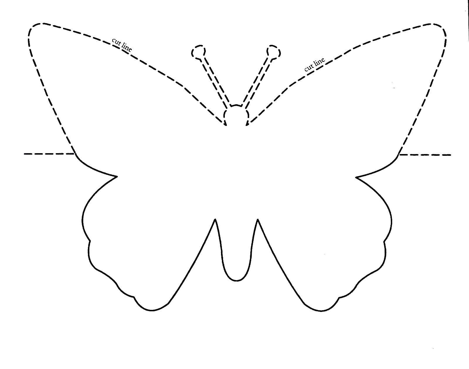 Название: Раскраска Контур бабочки. Категория: контуры бабочек для вырезания. Теги: насекомые, бабочка, крылья, контур.