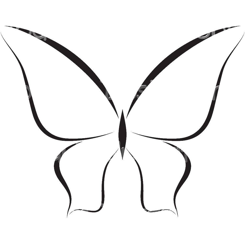 Крылья бабочки контур