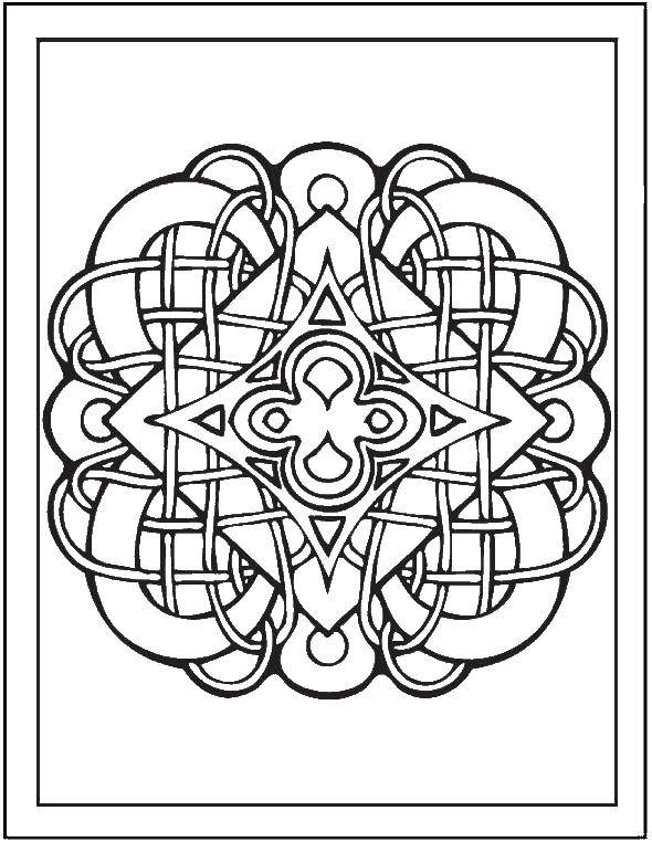Coloring Folk pattern. Category coloring. Tags:  Patterns, people.