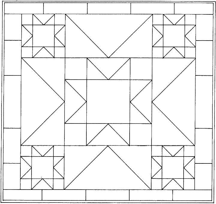 Coloring Simple geometric pattern. Category coloring. Tags:  Patterns, geometric.