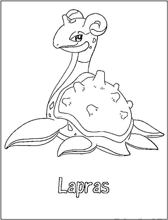 Coloring Lapras. Category coloring. Tags:  Pokemon.