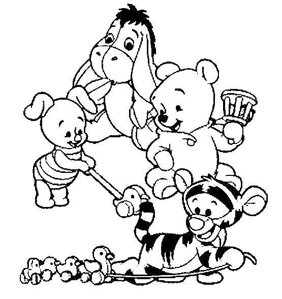 Coloring Winnie the Pooh and company. Category Cartoon character. Tags:  Cartoon character, Winnie the Pooh.