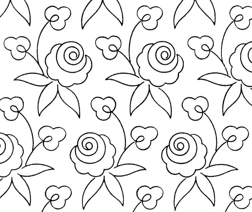 Coloring Floral pattern. Category coloring. Tags:  Patterns, flower.
