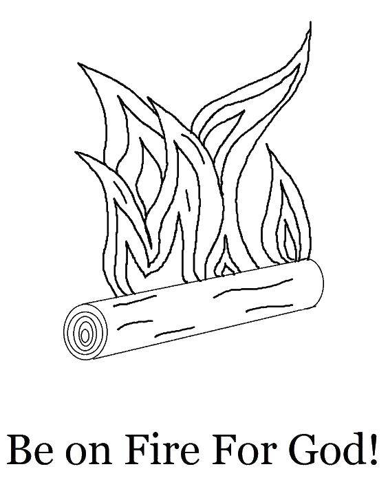 Coloring A burning piece of wood. Category Fire. Tags:  Fire, fire.