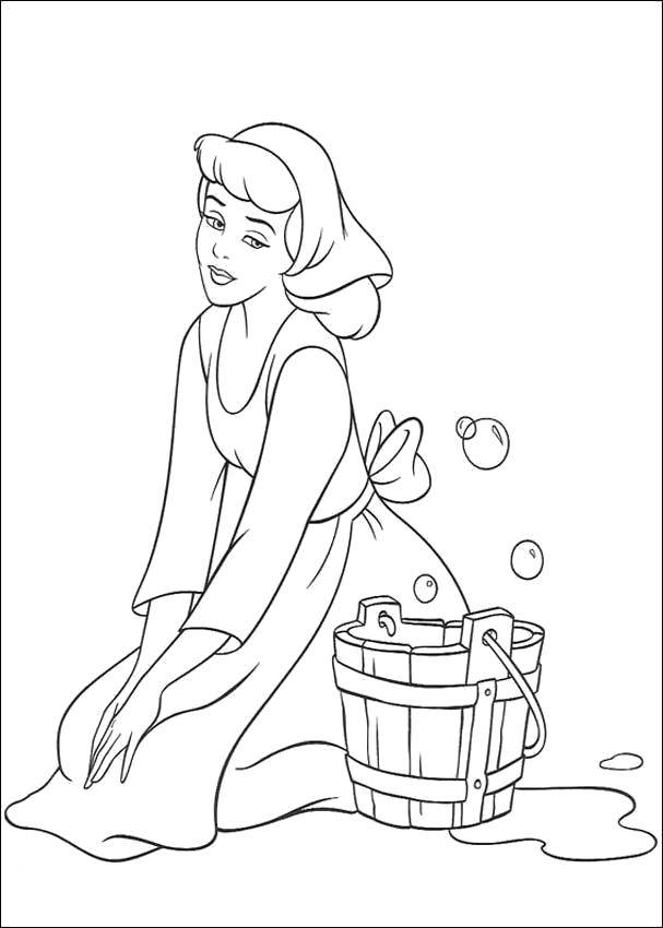 Coloring Cinderella. Category Disney cartoons. Tags:  Disney, Cinderella.