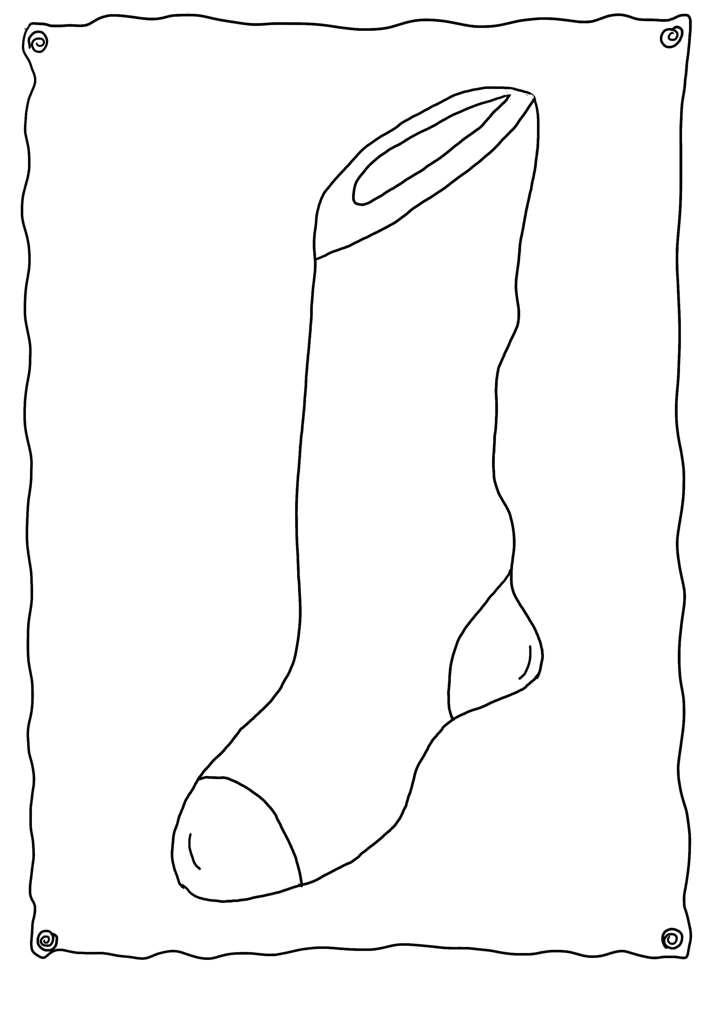 Coloring Sock. Category Clothing. Tags:  clothing, socks.