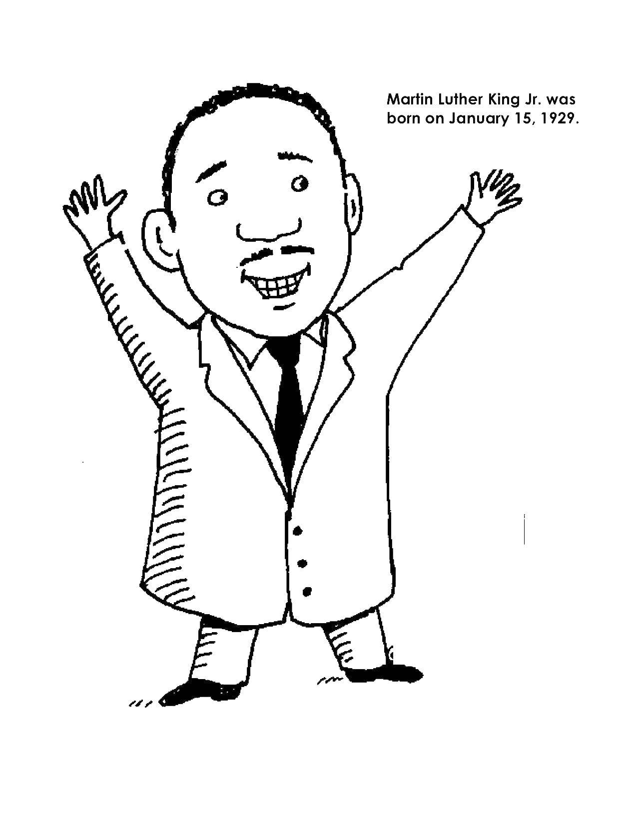 Coloring Martin Luther king, Jr.. Category coloring. Tags:  celebrity, the reformation, the Martin Luther king.