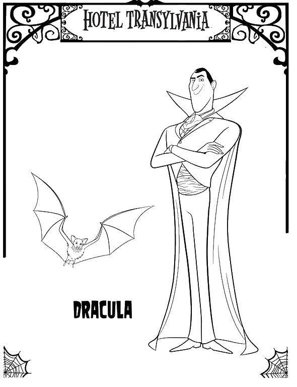 Coloring Count Dracula. Category Dracula. Tags:  the vampire , Count Dracula, fangs.