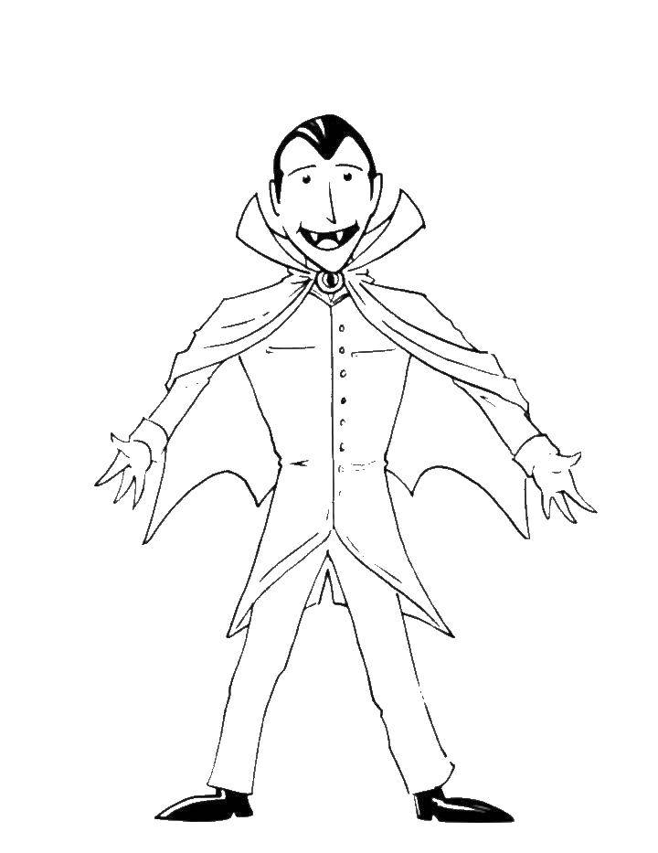 Coloring Dracula wants to hug you. Category Dracula. Tags:  dragula.