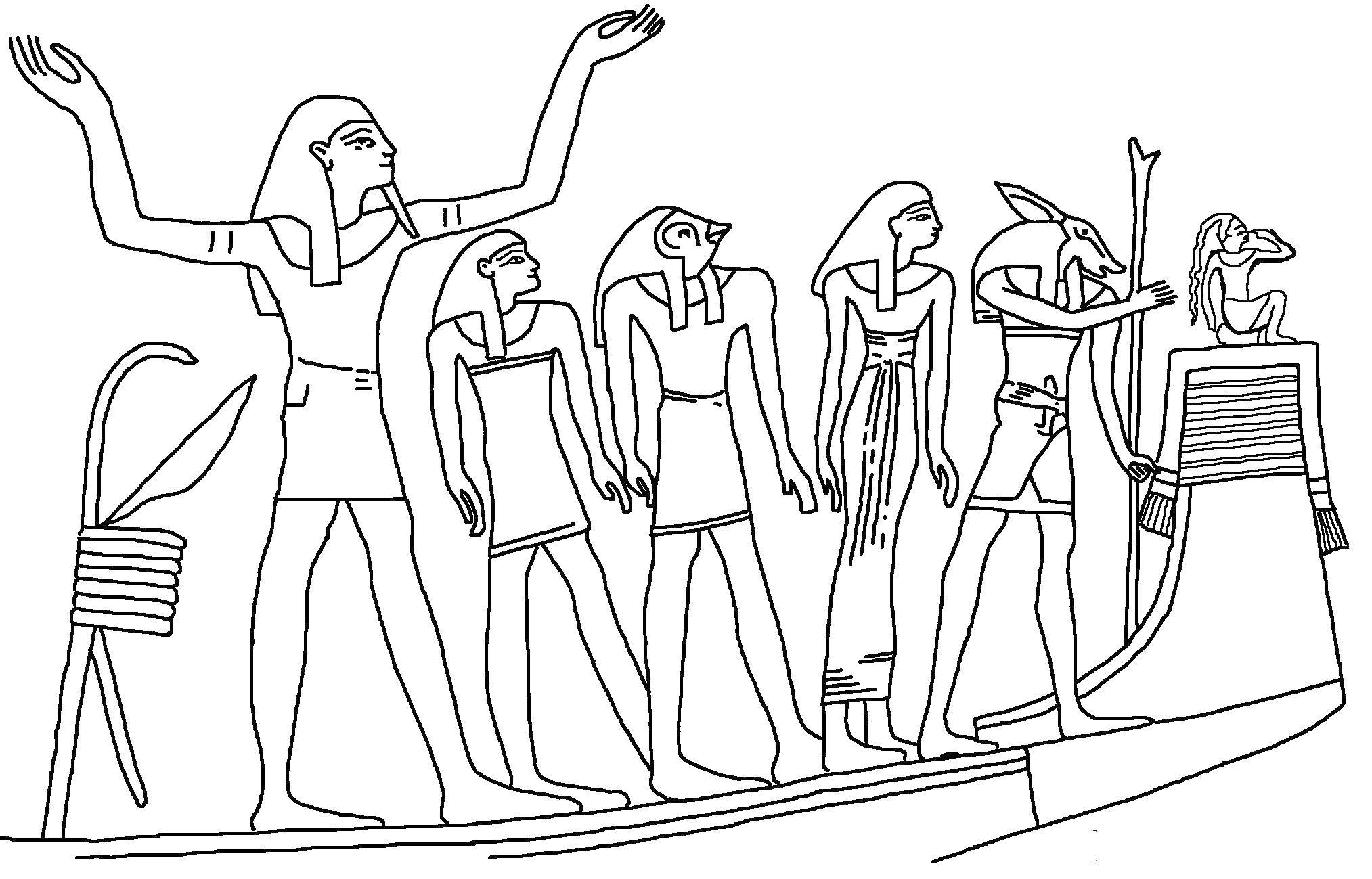 Coloring Egyptian pharaohs. Category The mummy. Tags:  the mummy, Pharaoh, Egypt.