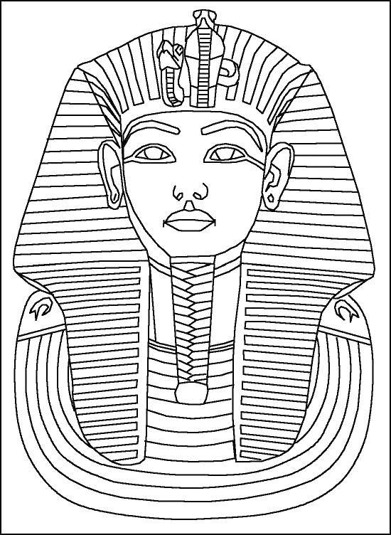 Название: Раскраска Фараон. Категория: Мумия. Теги: мумия, фараон, Египет.