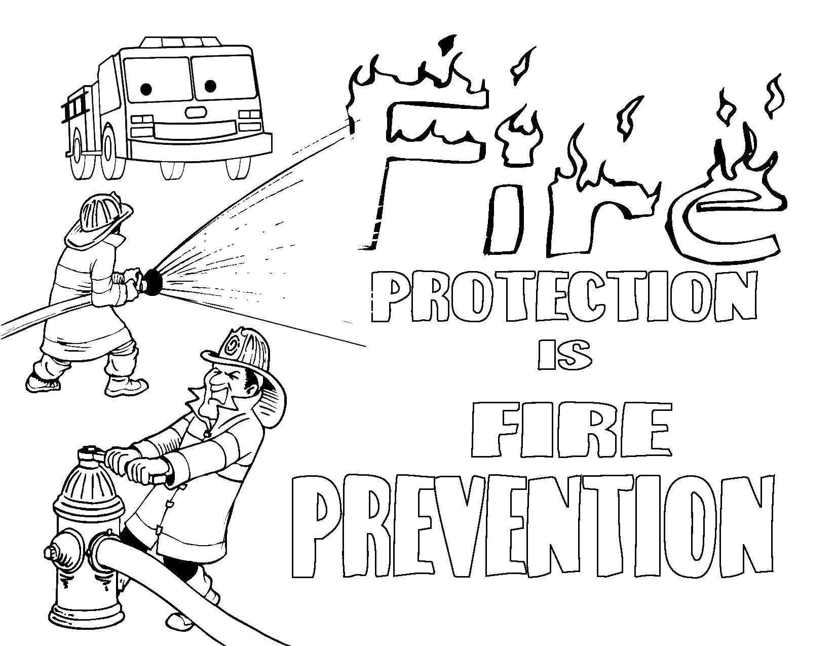 Coloring Fire. Category Fire. Tags:  fire, fire, fire engine.