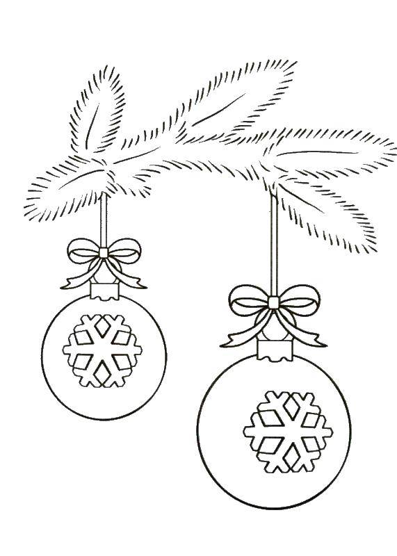 Coloring Christmas balls. Category Christmas decorations. Tags:  Christmas decorations, Christmas tree balls.