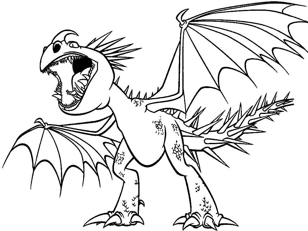 Coloring Cartoon fury. Category coloring. Tags:  cartoon Fury, dragon.