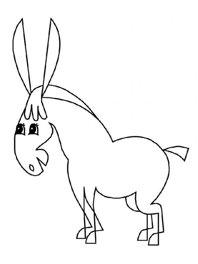 Coloring Donkey. Category Pets allowed. Tags:  donkey.