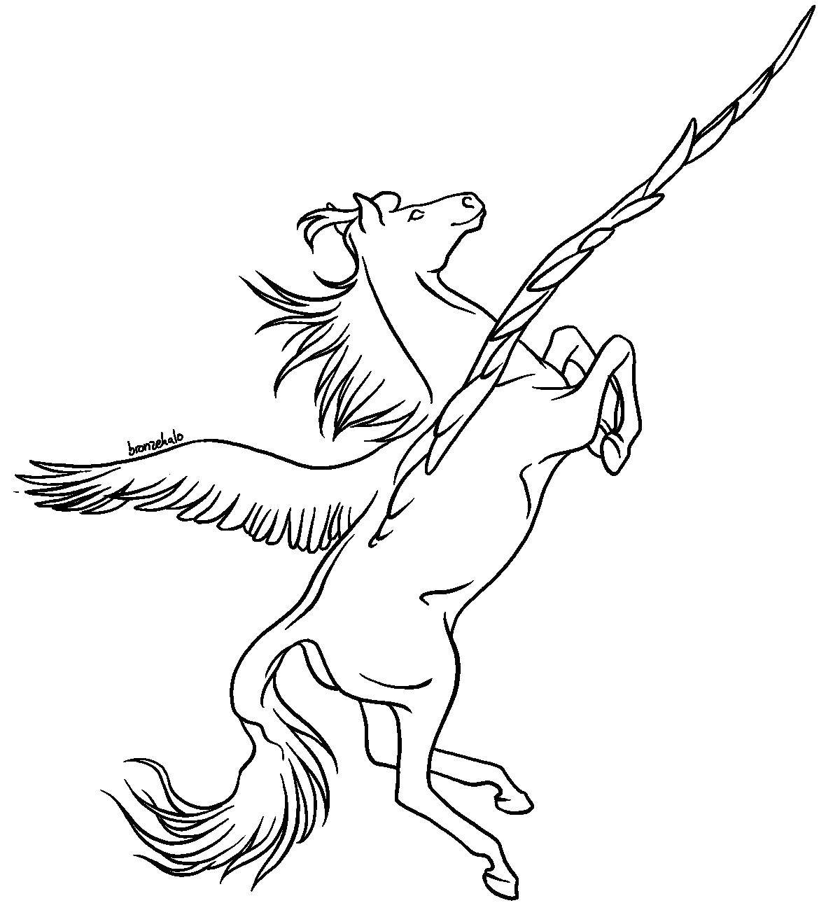 Coloring Pegasus. Category coloring. Tags:  Animals, Pegasus.