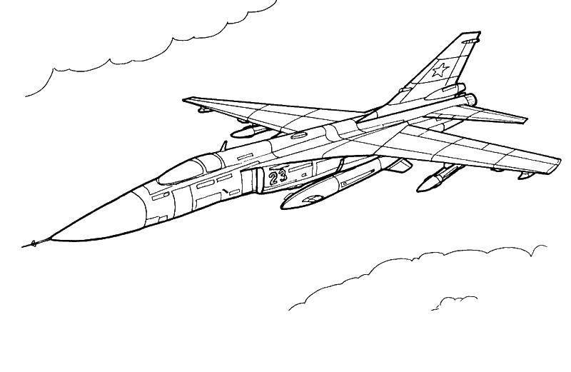 Coloring Fighter. Category the planes. Tags:  Aircraft, fighter.
