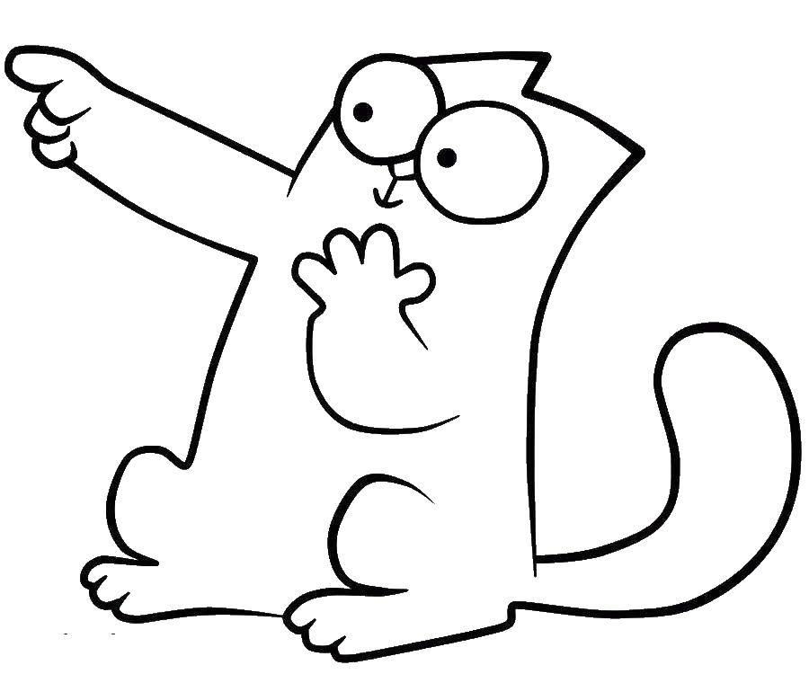 Название: Раскраска Кот саймона. Категория: кот саймона. Теги: мультфильм, Кот саймона.