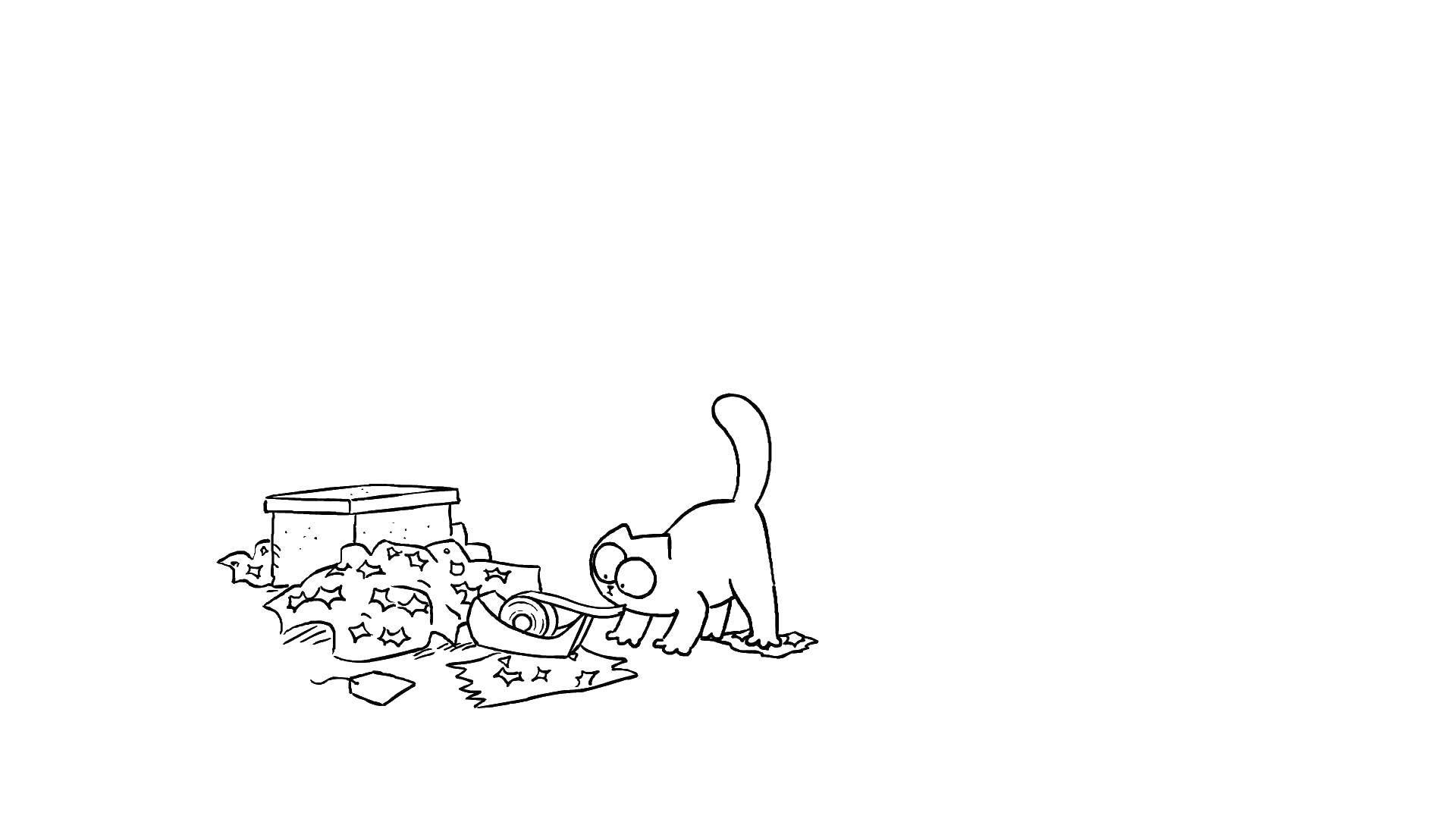 Название: Раскраска Кот саймона. Категория: кот саймона. Теги: мультфильмы, кот Саймона.