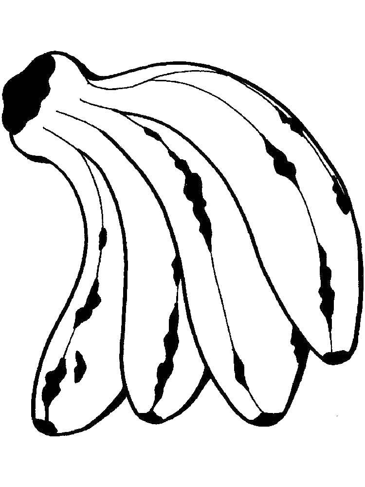 Название: Раскраска Банан. Категория: банан. Теги: фрукты, банан.